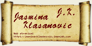 Jasmina Klasanović vizit kartica